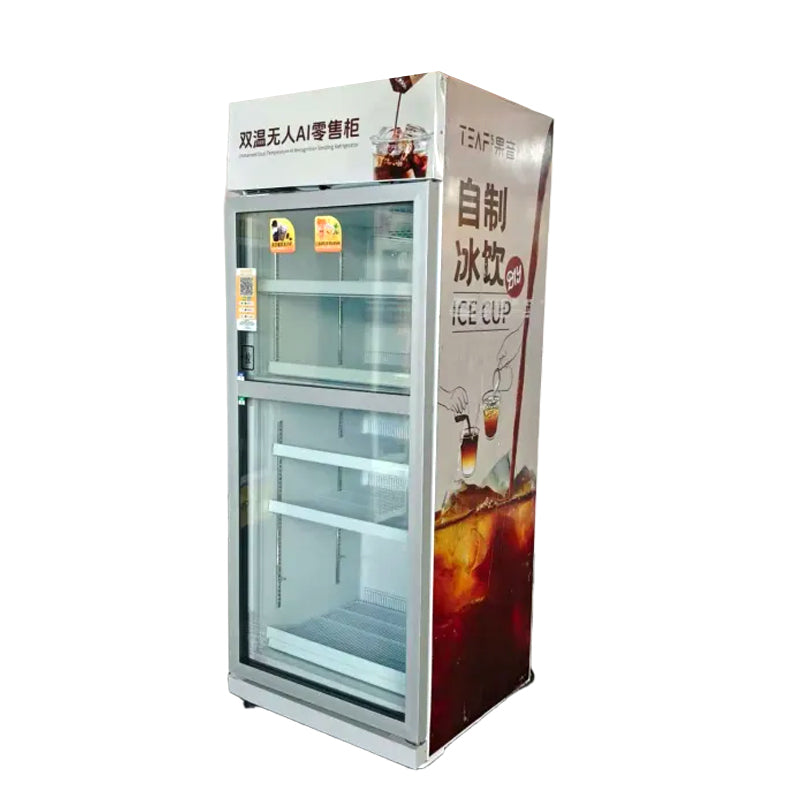 Unmanned Dual-Temperature AI Recognition Vending Refrigerator VI-36